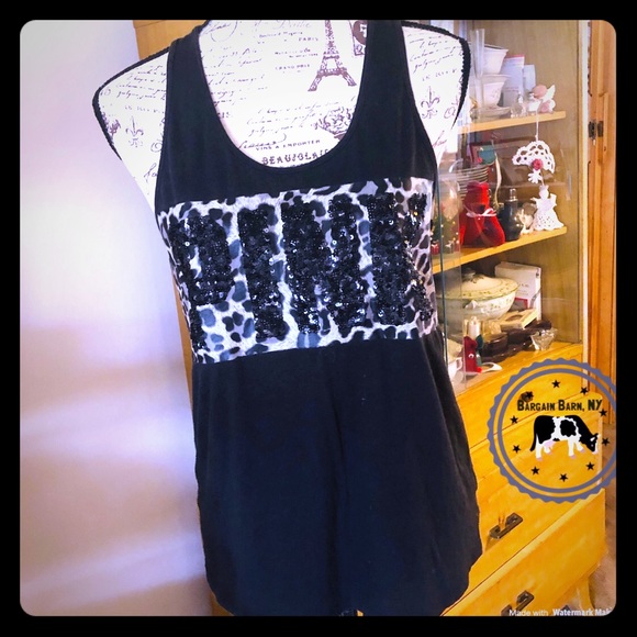 HOLD VS Pink Sequined Tank - worn!